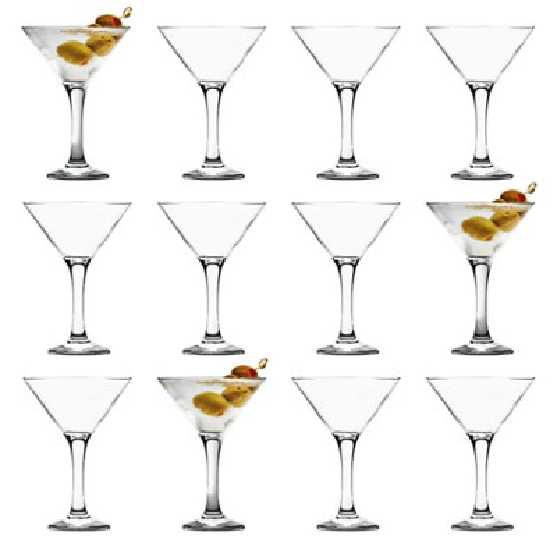 Image of LAV Misket Martini Glasses - 175ml - Clear - Pack of 12 Clear