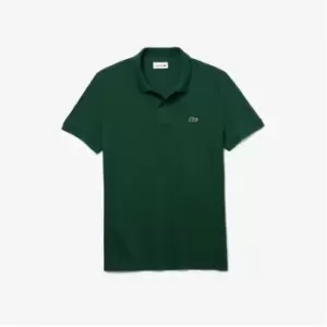 Mens Slim fit Lacoste Polo Shirt in petit pique Size 2 - XS Green