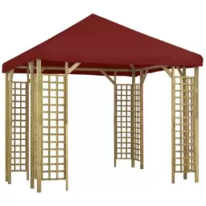 Image of Gazebo 3x3 m Bordeaux Vidaxl Red