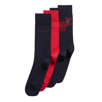 Image of Hugo Boss 4 Pack Socks Navy