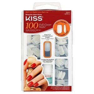 image of Kiss 100 Nails Short Square Clear