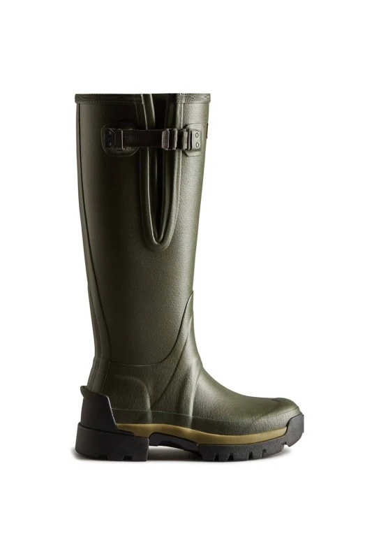 Image of Hunter Womens Balmoral Neoprene Wellington Boots Green - UK 5 Green female PS3186DKO5