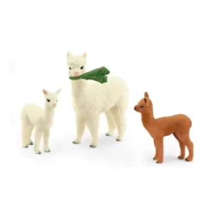 image of SCHLEICH Wild Life Alpaca Set Toy Figure Set, 3 to 8 Years, Multi-colour (42544)