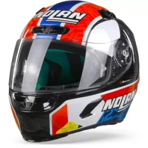 Image of Nolan X-803 Ultra Carbon 55 Rins Carbon Black White Red Blue S