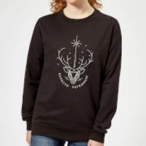 Image of Harry Potter Expecto Patronum Womens Sweatshirt - Black - 5XL