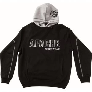 Image of Apache Mens Work Hoodie Black / Grey XL
