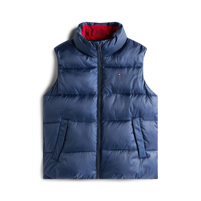 Image of Tommy Hilfiger Kids Padded Quilted Gilet Night Navy C1G male 14Y