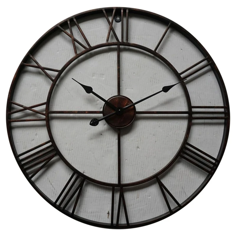 Image of Hill Interiors Skeleton Wall Clock in Bronze Bronze Unisex