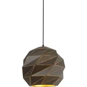 Italux Lighting - Italux Palermo Modern 1 Light Dome Pendant Ceiling Light, E27