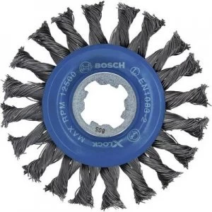 Image of Bosch Accessories Bosch X-LOCK disc brush 115 mm, gezopfter steel wire 2608620731