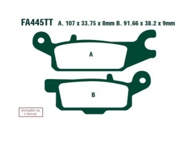 Image of EBC Brakes FA445TT Brake pad set Brake Pad Set,disc brake (402)