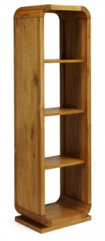 image of Linea Oak Lounge Open Shelf Unit White