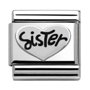 Image of Nomination CLASSIC Silvershine My Family Sister Charm 330101/11
