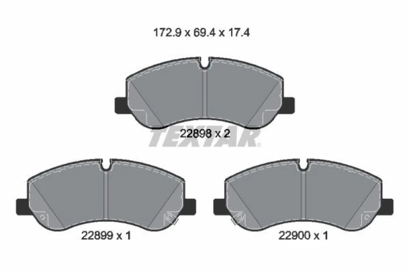 Image of Brake pad set TEXTAR 2289801
