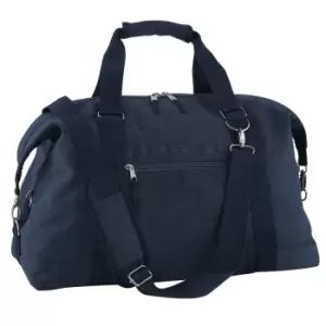 Image of Bagbase Vintage Canvas Weekender / Holdall Carry Bag (30 Litres) (One Size) (Vintage Oxford Navy)
