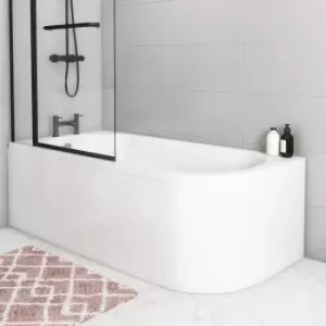 Image of Jersey J Shaped Left Hand Bath with Bath Panel - 1700mm x 750mm
