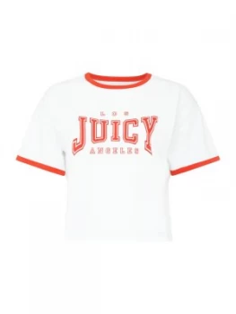 image of Juicy by Juicy Couture Short Sleeve Crew Neck LA Logo T Shirt White