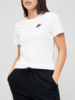 Image of Nike NSW Club T-Shirt - White, Size L, Women