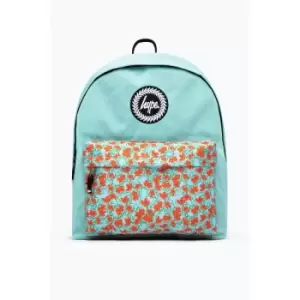 image of Ditsy Print Backpack (One Size) (Baby Blue/Orange) - Baby Blue/Orange - Hype