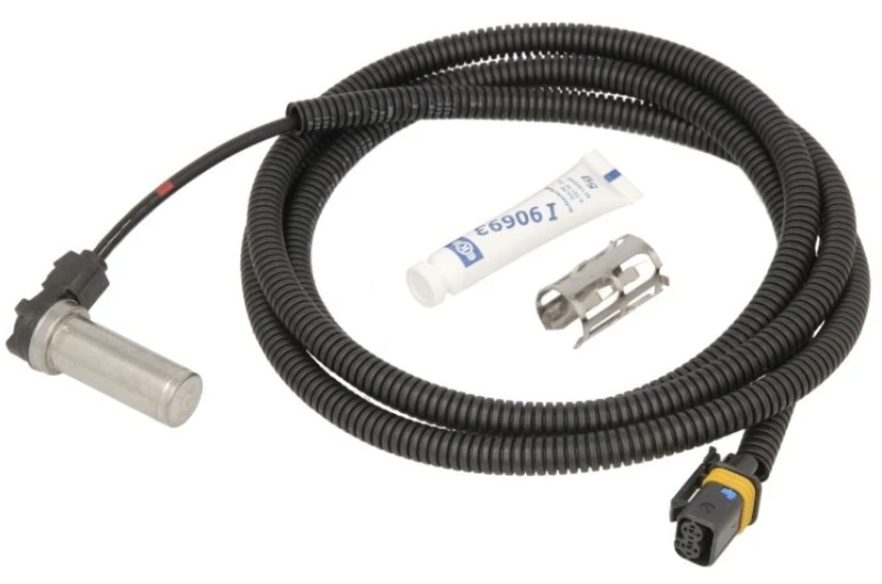 Image of KNORR-BREMSE K144324K50 ABS Sensor Front Axle Right, with synthetic grease Sensor,wheel speed (412)
