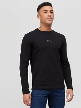 image of Hugo Boss TChark Long Sleeve T-Shirt Black Size 2XL Men