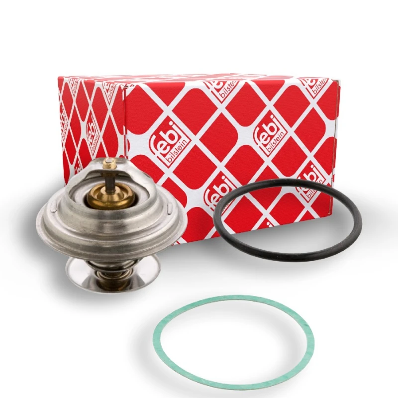 Image of FEBI BILSTEIN 15851 Engine thermostat Opening Temperature: 71°C, with gasket/seal, with seal ring Thermostat,coolant (316)