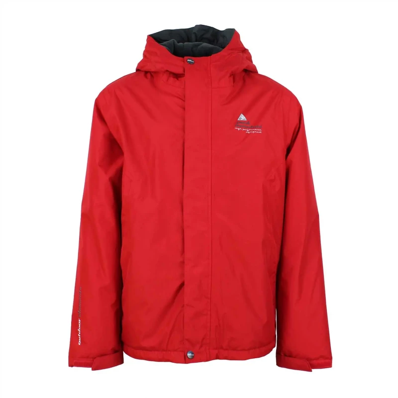 Image of Peak Mountain Children's double fleece ski jacket Peak Mountain Ecajik Rouge Male 8 ans ECAJIK/3-8/YAI/B-ROUGE