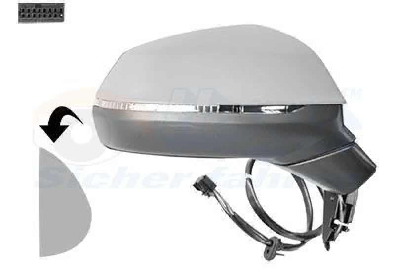 Image of VAN WEZEL Wing mirror VAN WEZEL 0391806