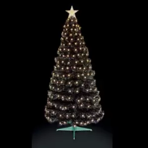 image of Premier Decorations 4ft Christmas Tree with LED Stars -Black