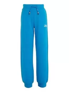 image of Tommy Hilfiger Boys Logo Sweatpants - Cerulean Aqua, Bright Blue, Size 6 Years