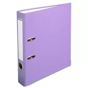 Image of Exacompta Lever Arch File A4 S50mm Card/PP, 2 Rings, Lilac, Pack of 20