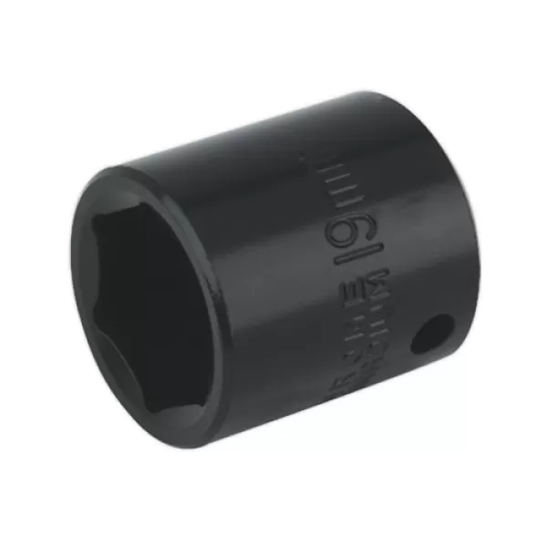 image of Genuine SEALEY IS3819 Impact Socket 19mm 3/8Sq Drive