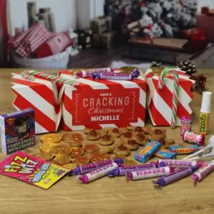 image of Giant Personalised Christmas Sweet Cracker