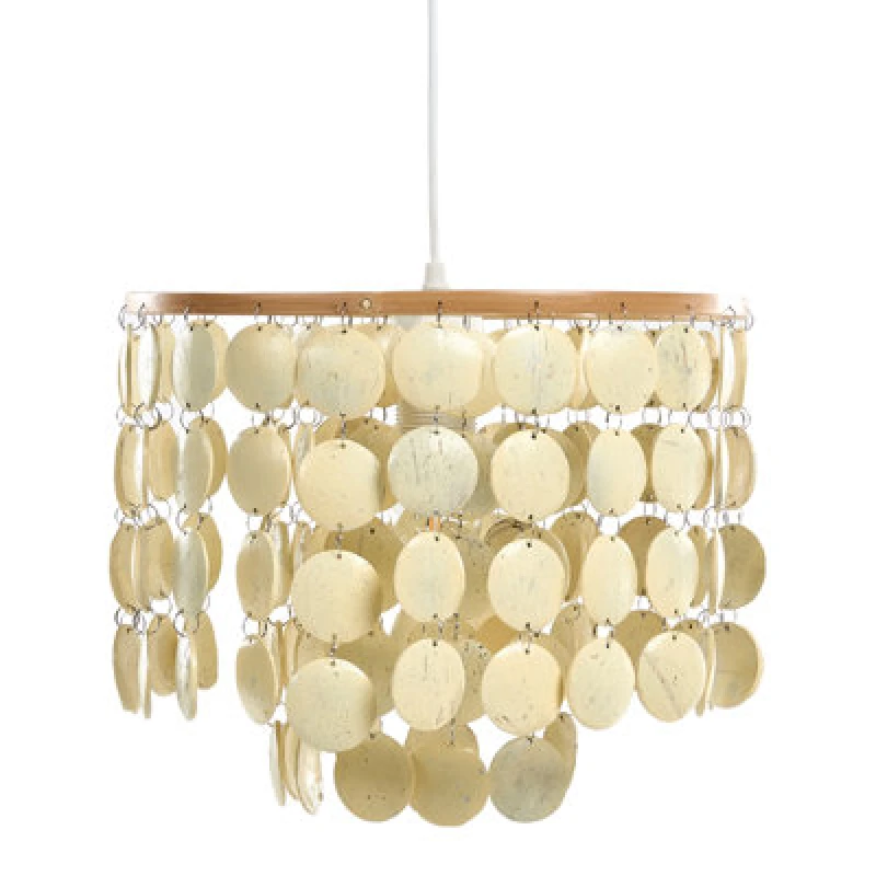 Image of Beliani Chandelier Parangi Coconut Shell Light Beige