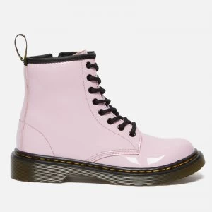 Image of Dr. Martens Kids 1460 Patent Lamper Lace Up Boots - Pale Pink - UK 1 Kids