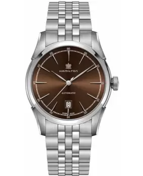 image of Hamilton American Classic Spirit of Liberty Auto Brown Dial Stainless Steel Mens Watch H42415101 H42415101