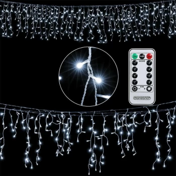 Image of LED Fairy Lights Warm Cold White Freezing Rain Christmas Lights Decoration Lighting 200 LED kalt-weiß Fernbedienung (de) - Monzana