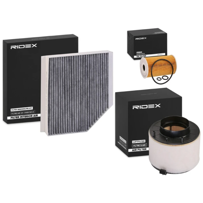 Image of RIDEX 4055F19604 Filter Set with gaskets/seals, with pre-filter Filter Set (4055)