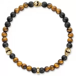 Image of Thomas Sabo Sterling Silver SKULL GOLD BRACELET