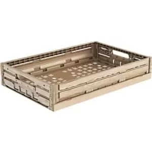 Image of Cargo Plast GmbH Decorative Wooden Crate, LxWxH 600 X 400 X 113 mm, Light Brown,