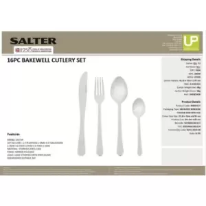 image of Salter 16pc Cutlery Set44 - Silver