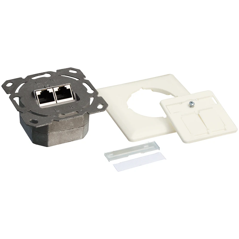 Image of LogiLink NP0023 socket-outlet RJ-45 Metallic. White