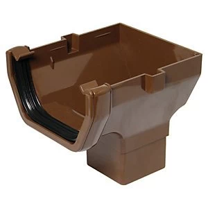 Image of FloPlast ROS2BR Square Line Stopend Outlet - Brown