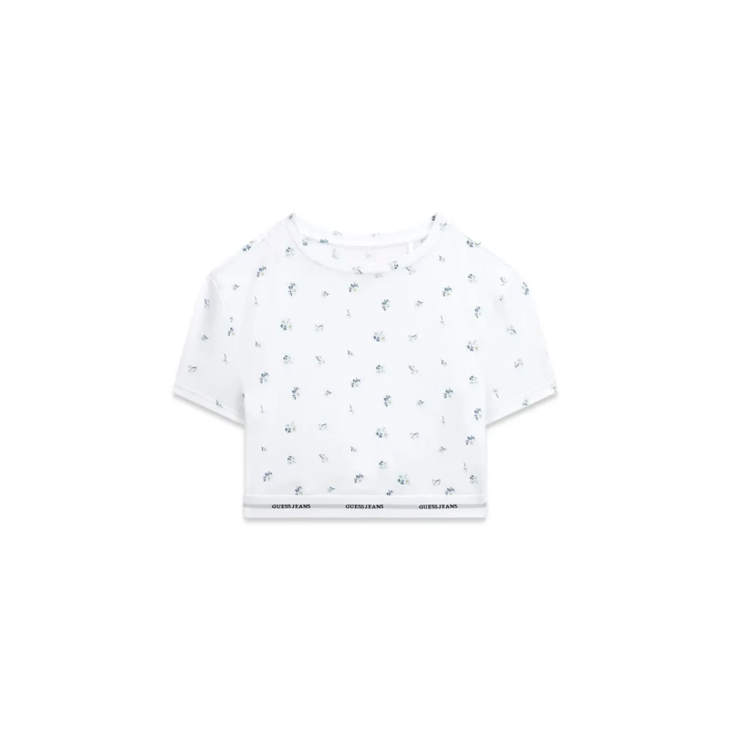 Image of Guess Womens crop T-Shirt Guess Blanc Female S