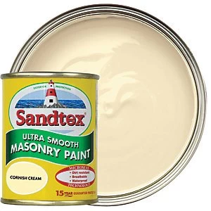 image of Sandtex Ultra Smooth Masonry Paint - Cornish Cream 150ml