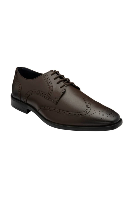 Image of Lotus Mens Brown 'Milton' Leather Brogues Size: 7 Brown Male 7