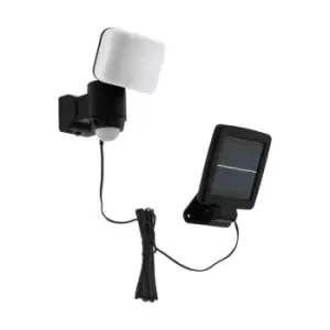 Image of Netlighting Casabas LED Outdoor Solar Pir Motion Sensor Wall Light Black IP44