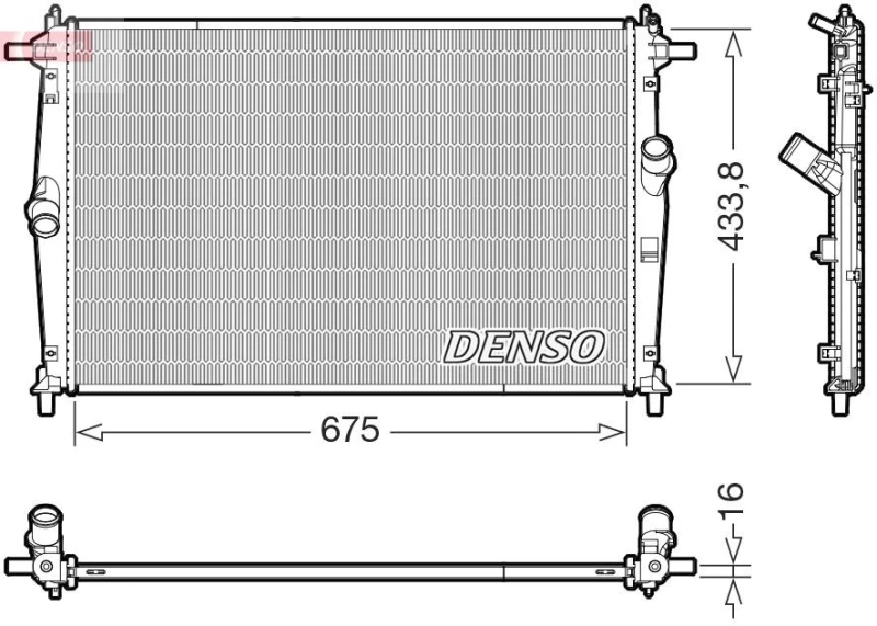 Image of DENSO Engine radiator DENSO DRM44054