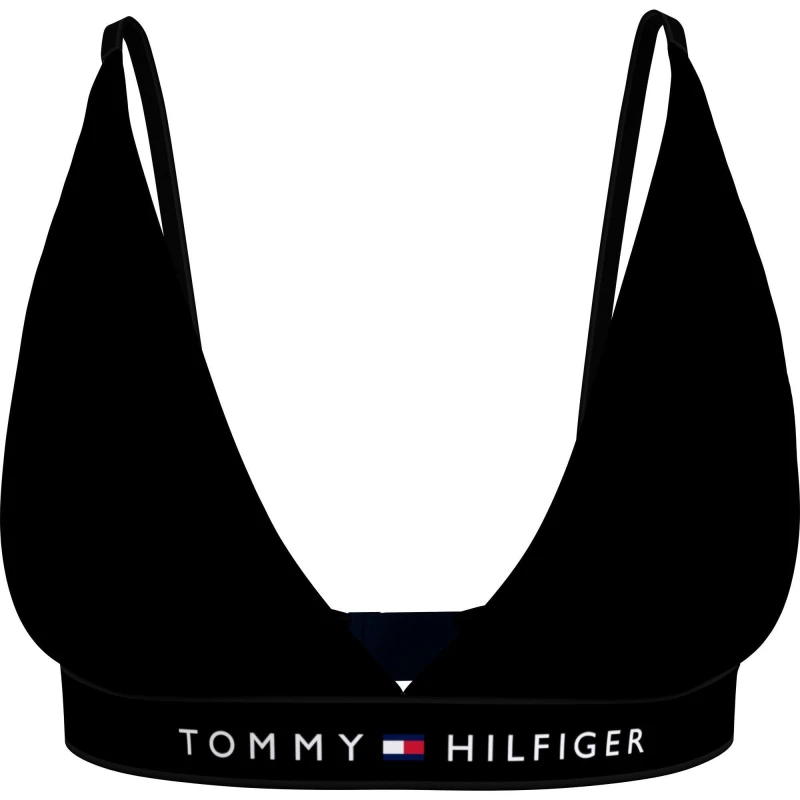 Image of Tommy Hilfiger Logo Triangle Bra - Black 8