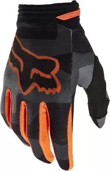 Image of FOX 180 Bnkr Motocross Gloves, black-green-multicolored, Size 2XL, black-green-multicolored, Size 2XL